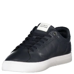 Blue Leather Men Sneaker