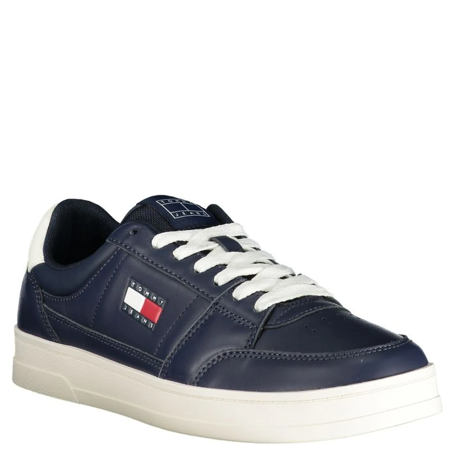 Blue Leather Men Sneaker