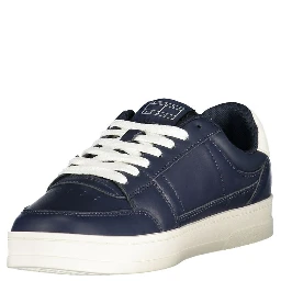 Blue Leather Men Sneaker