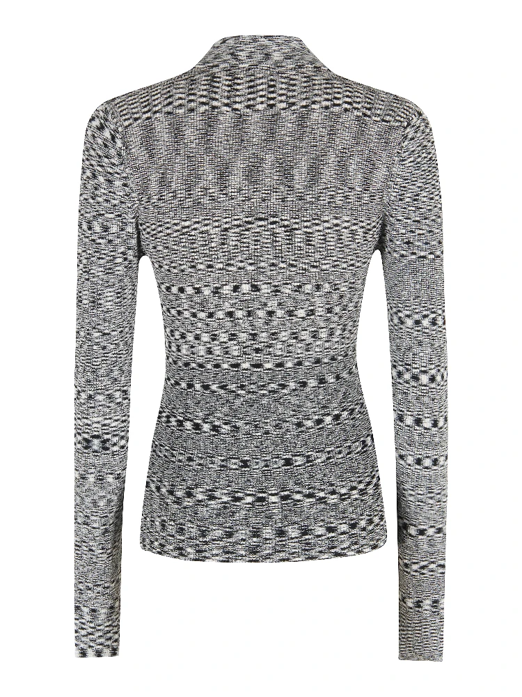 Spacedyed logo-button polo top alternative