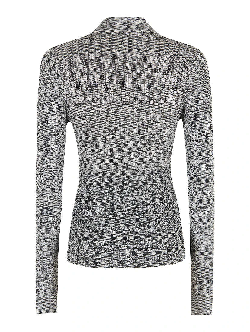 Spacedyed logo-button polo top