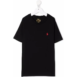 Polo Ralph Lauren Boy Black Cotton T-Shirt with Logo