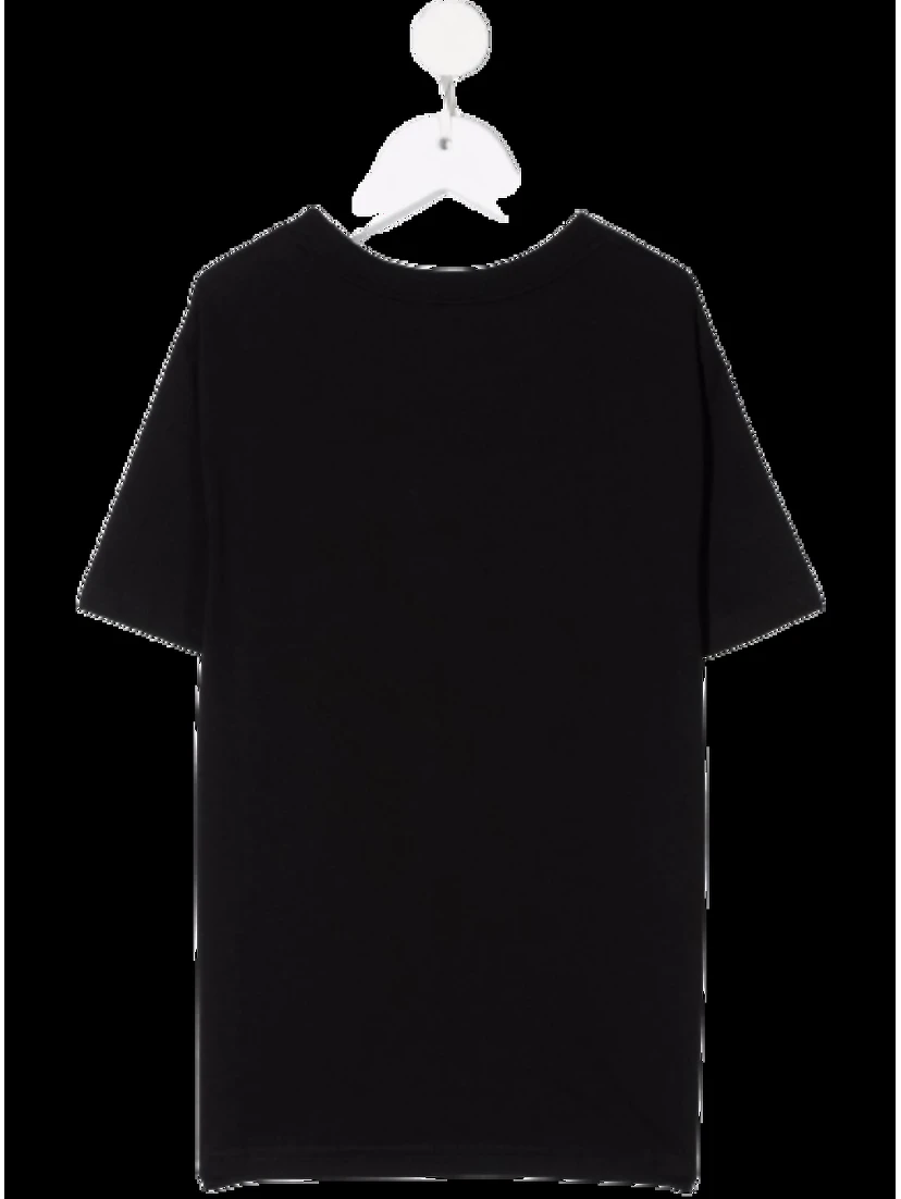 Polo Ralph Lauren Boy Black Cotton T-Shirt with Logo