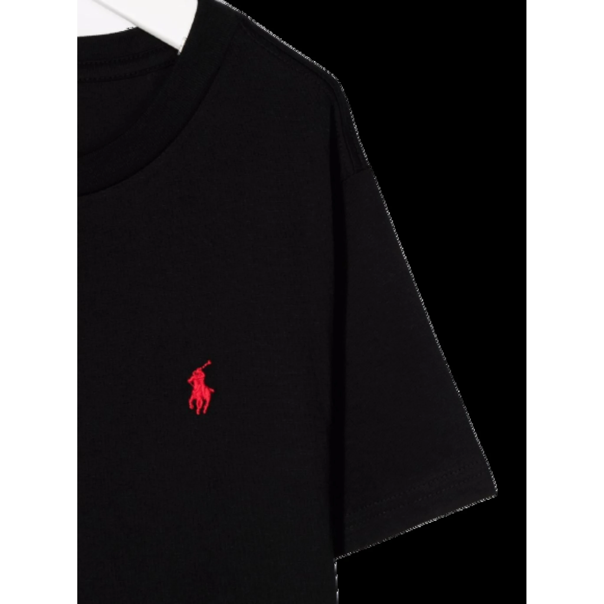 Polo Ralph Lauren Boy Black Cotton T-Shirt with Logo