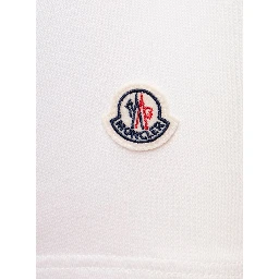 White T-shirt in Jersey with Logo Patch on the Sleeve MONCLER Woman