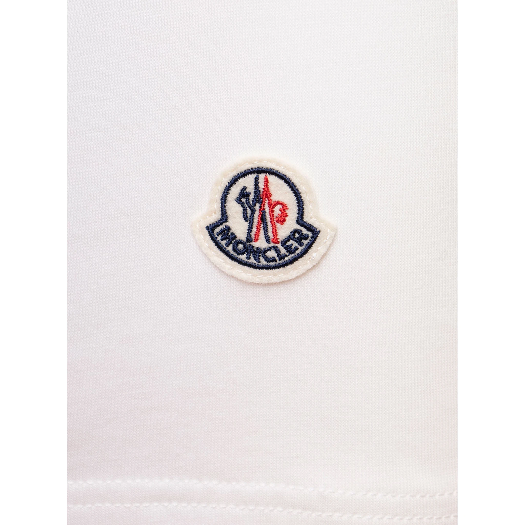 White T-shirt in Jersey with Logo Patch on the Sleeve MONCLER Woman