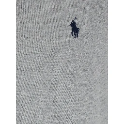 "Custom Fit" Grey Polo Shirt with Pony Detail on the Front in Cotton Man