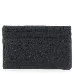 Black GG Marmont Cardholder with Aged-gold Logo in Leather Man