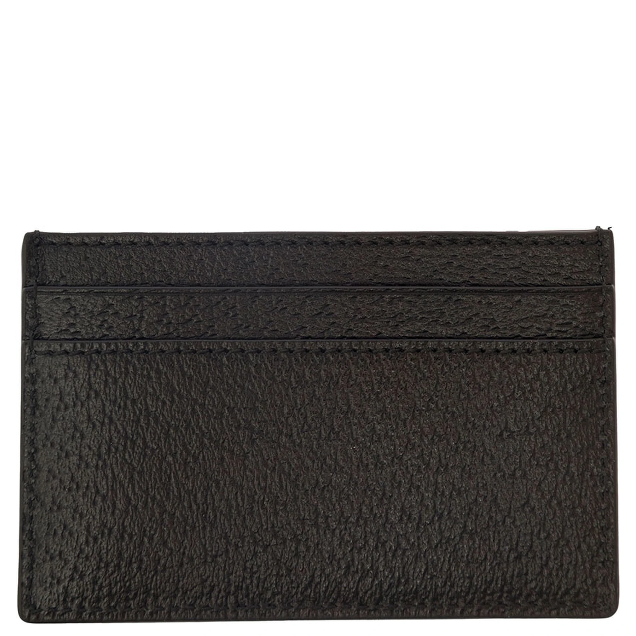 Black GG Marmont Cardholder with Aged-gold Logo in Leather Man