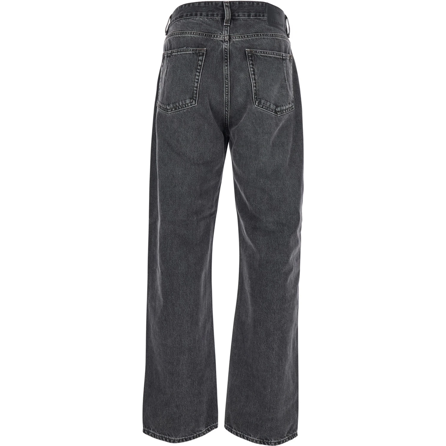 Black Jeans with Belt Loops in Denim Man