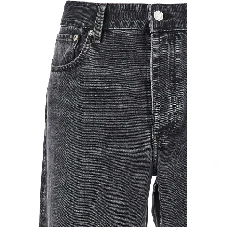 Black Jeans with Belt Loops in Denim Man