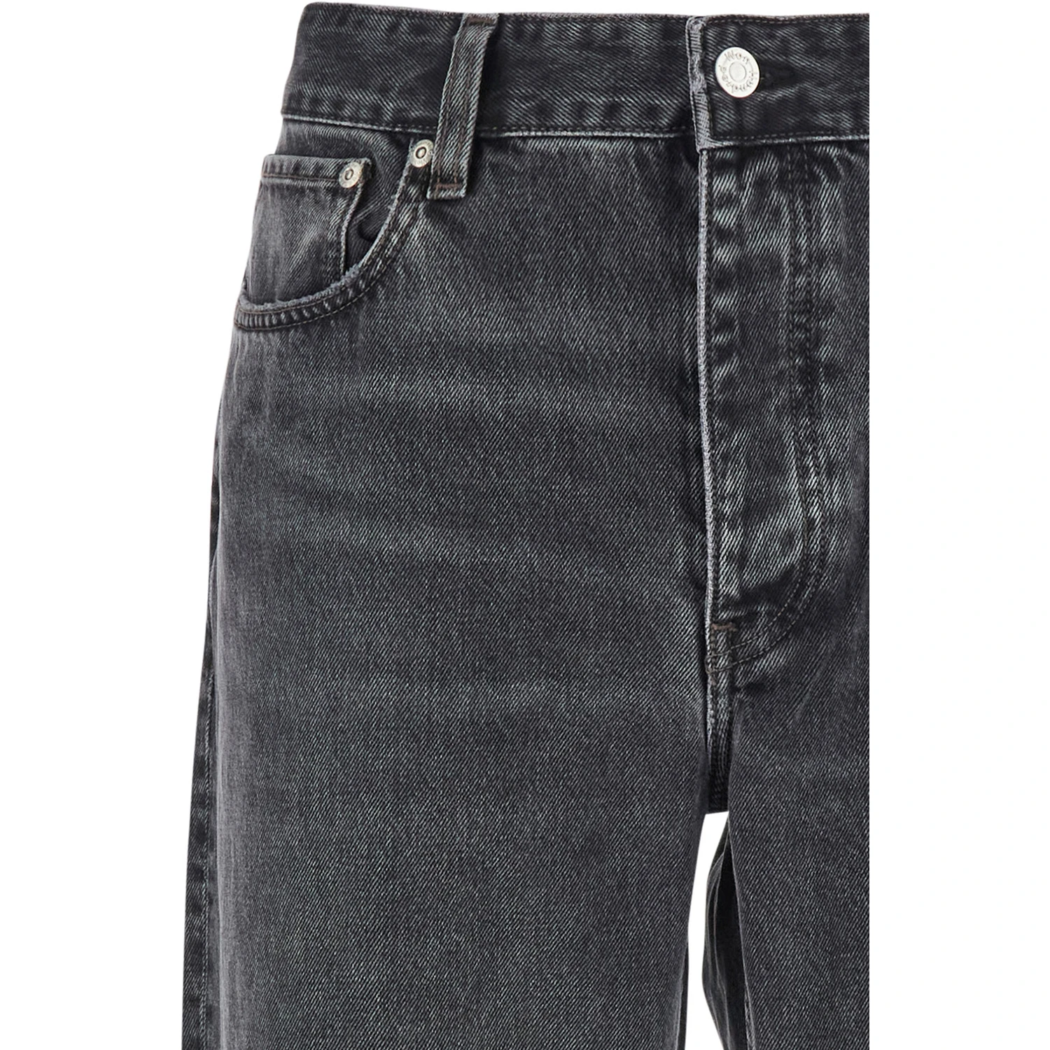 Black Jeans with Belt Loops in Denim Man