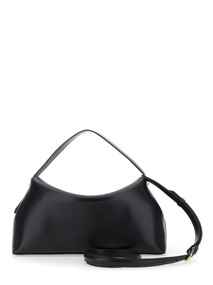 T-Lock Black Handbag with Shoulder Strap and T-Closure in Grained Leather Woman alternative