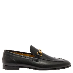 Jordaan Black Loafers with Horsebit Detail in Leather Man
