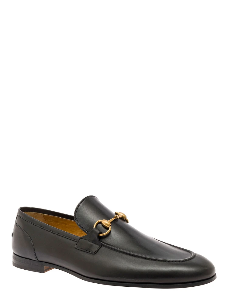 Jordaan Black Loafers with Horsebit Detail in Leather Man alternative