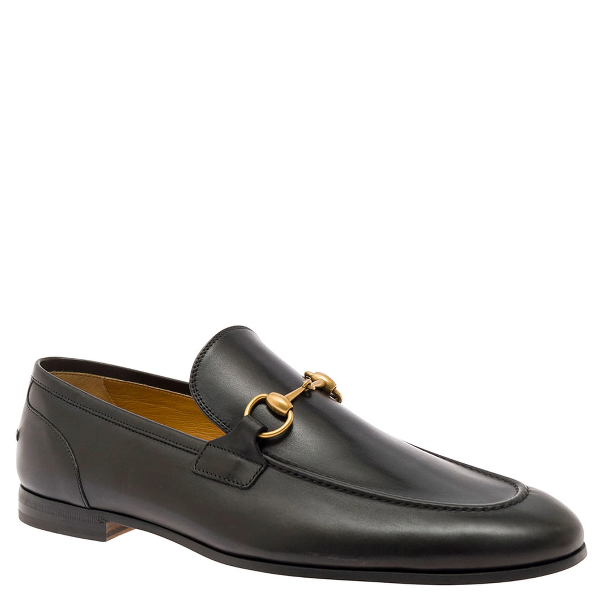Jordaan Black Loafers with Horsebit Detail in Leather Man