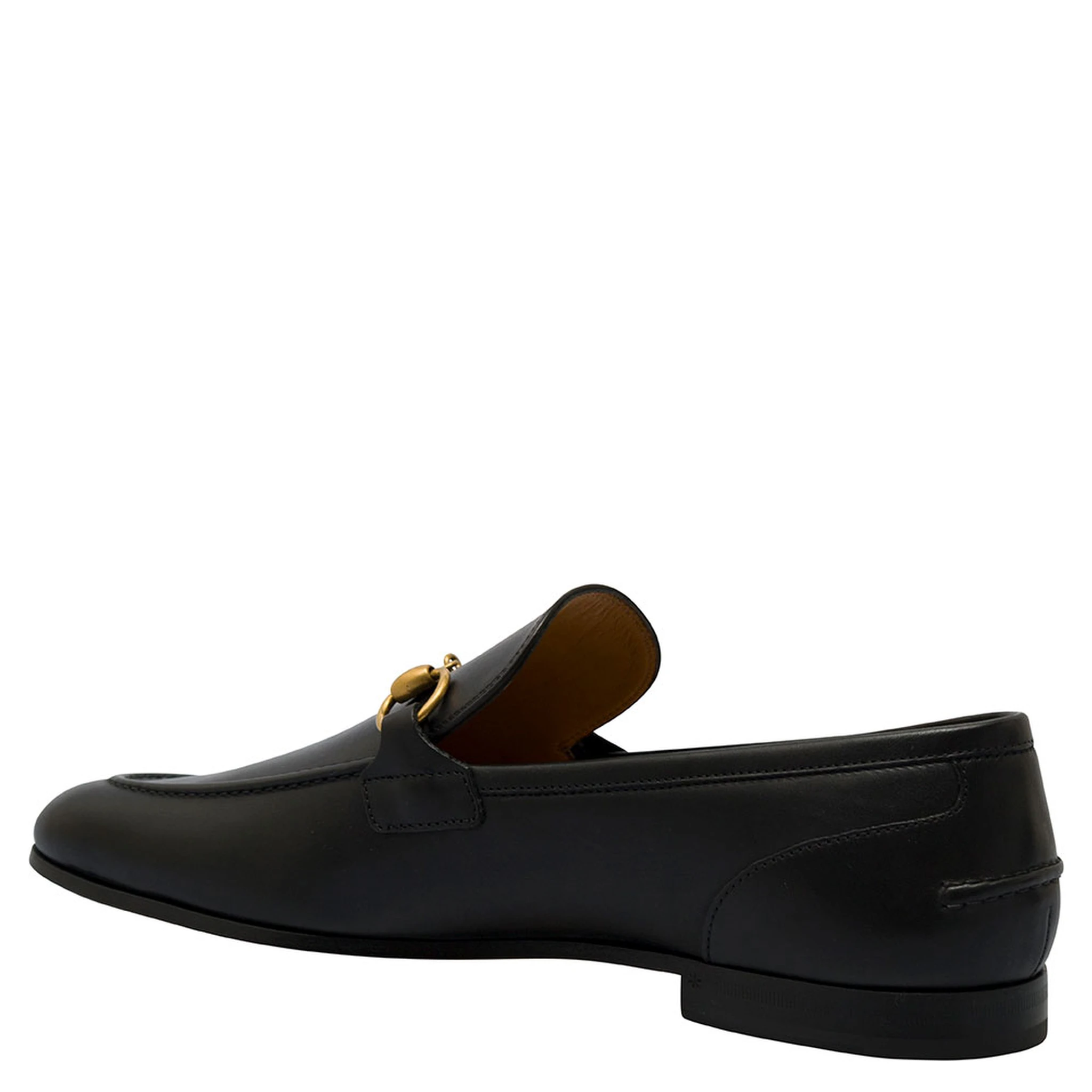 Jordaan Black Loafers with Horsebit Detail in Leather Man
