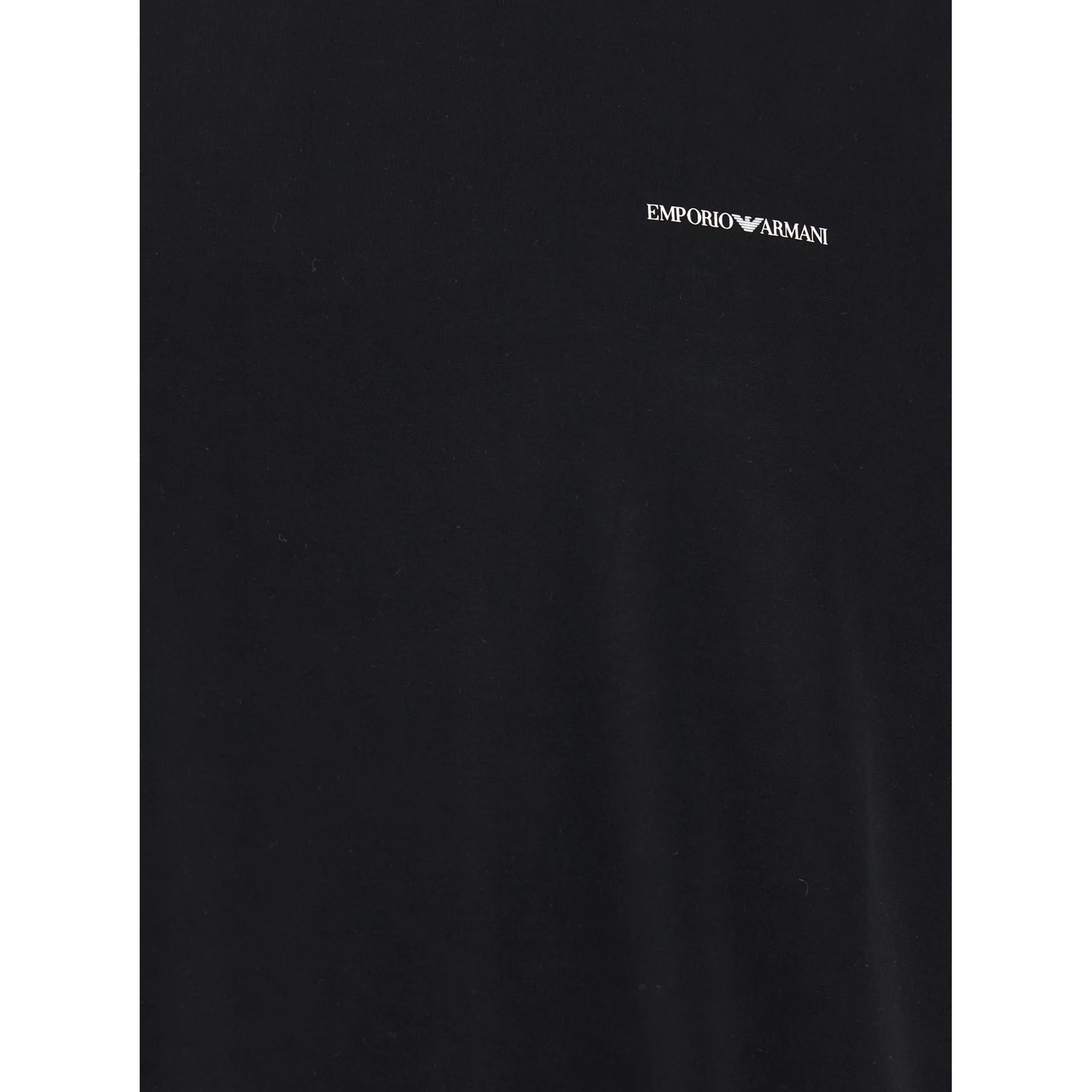 Black T-Shirt with Logo Lettering on the Front in Cotton and Lyocell Blend Man
