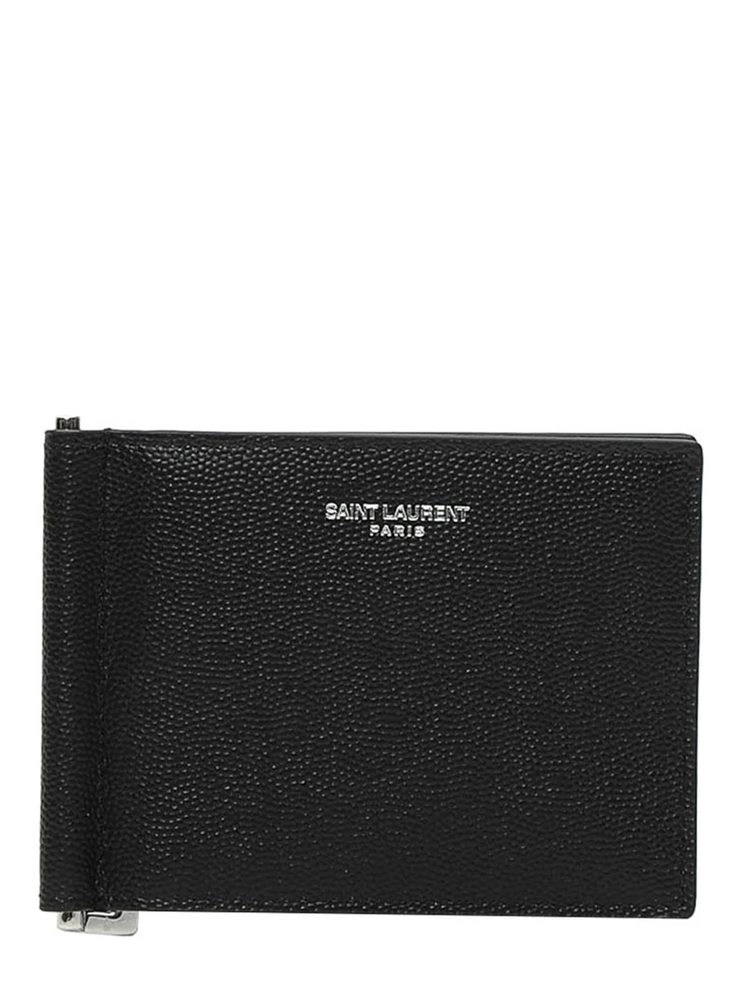 Black Bill Clip Wallet in Leather Man