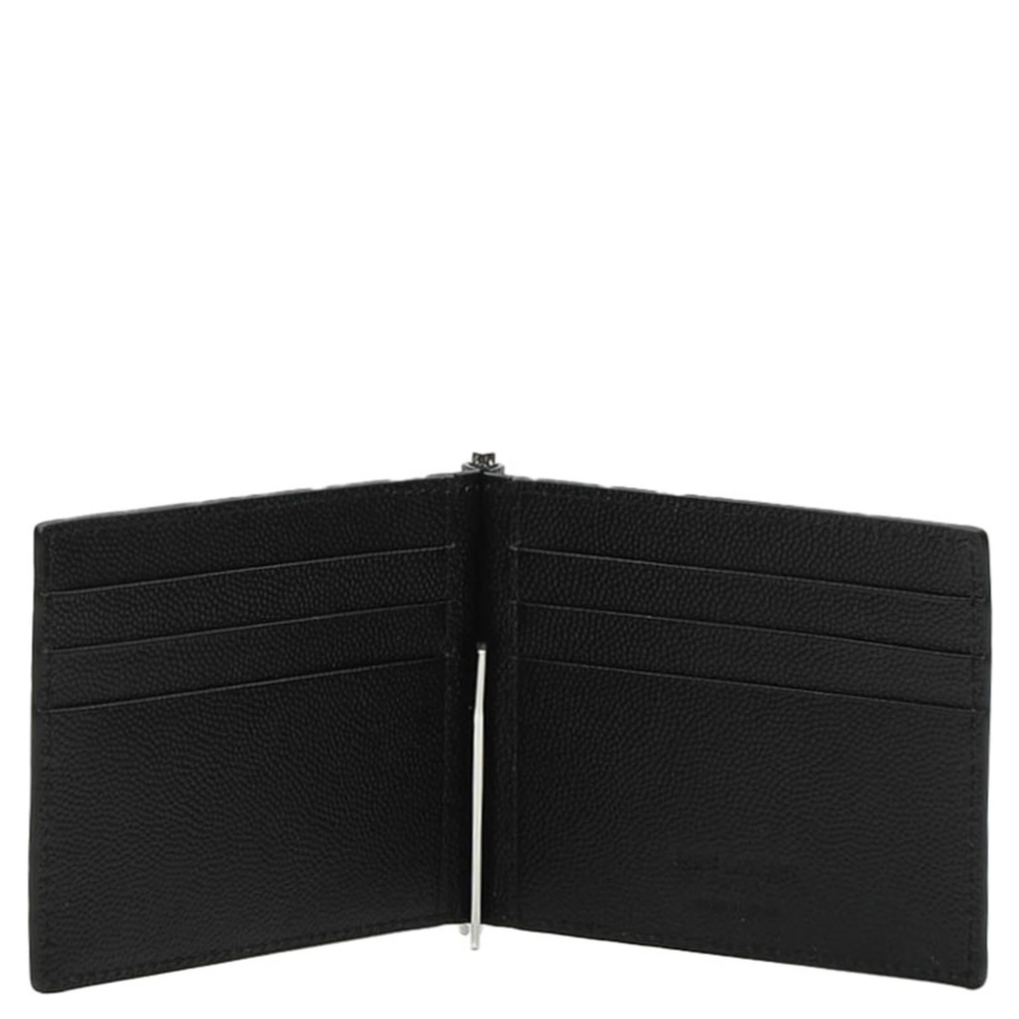 Black Bill Clip Wallet in Leather Man
