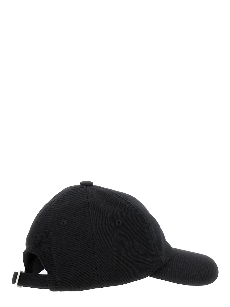 La Casquette Gadjo Black Baseball Cap with Logo Lettering on the Front in Cotton Man alternative