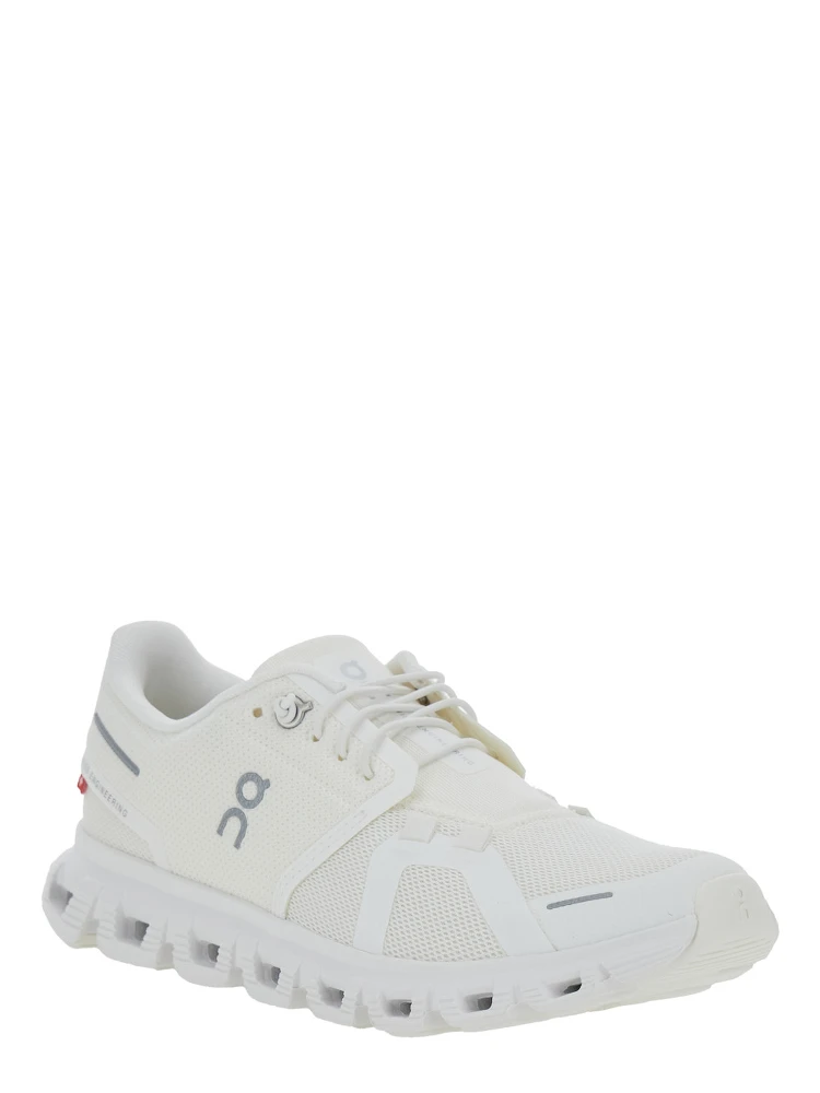 Cloud 6 White Low Top Sneakers with Mesh Details and Logo on the Side in Tech Fabric Woman alternative