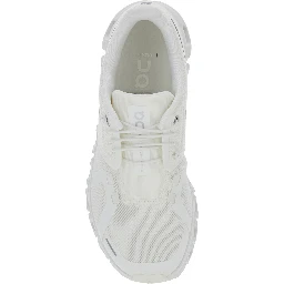 Cloud 6 White Low Top Sneakers with Mesh Details and Logo on the Side in Tech Fabric Woman