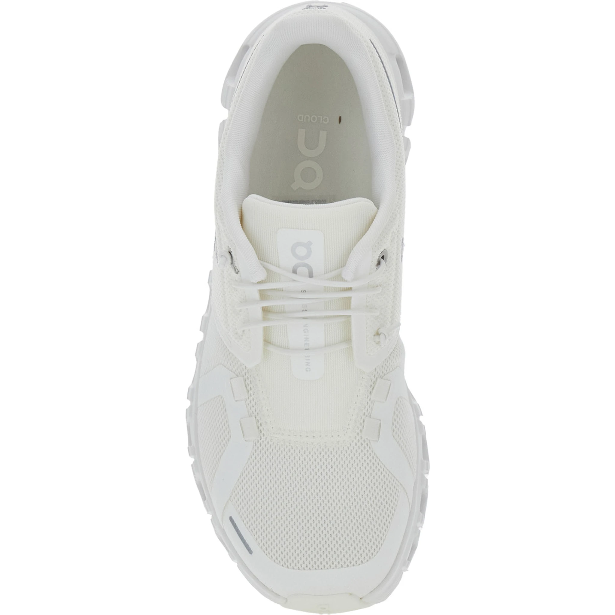 Cloud 6 White Low Top Sneakers with Mesh Details and Logo on the Side in Tech Fabric Woman