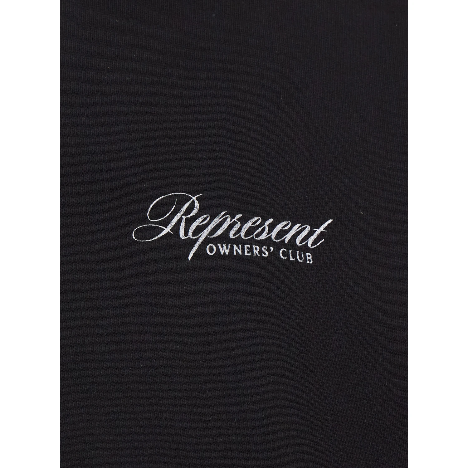 Black Hoodie with Front and Back Logo Print in Cotton Man