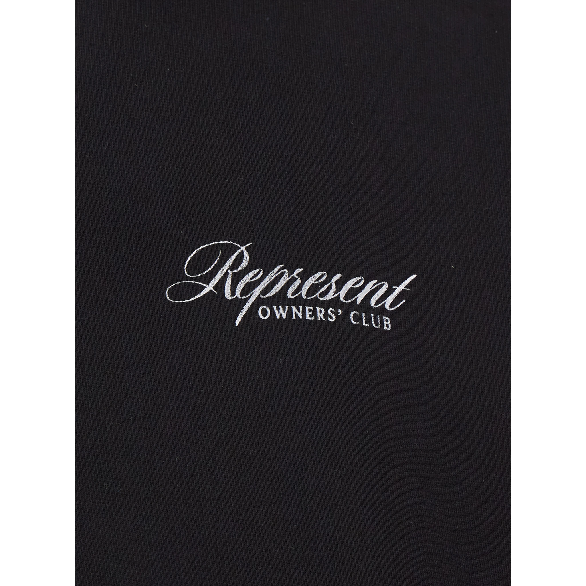 Black Hoodie with Front and Back Logo Print in Cotton Man