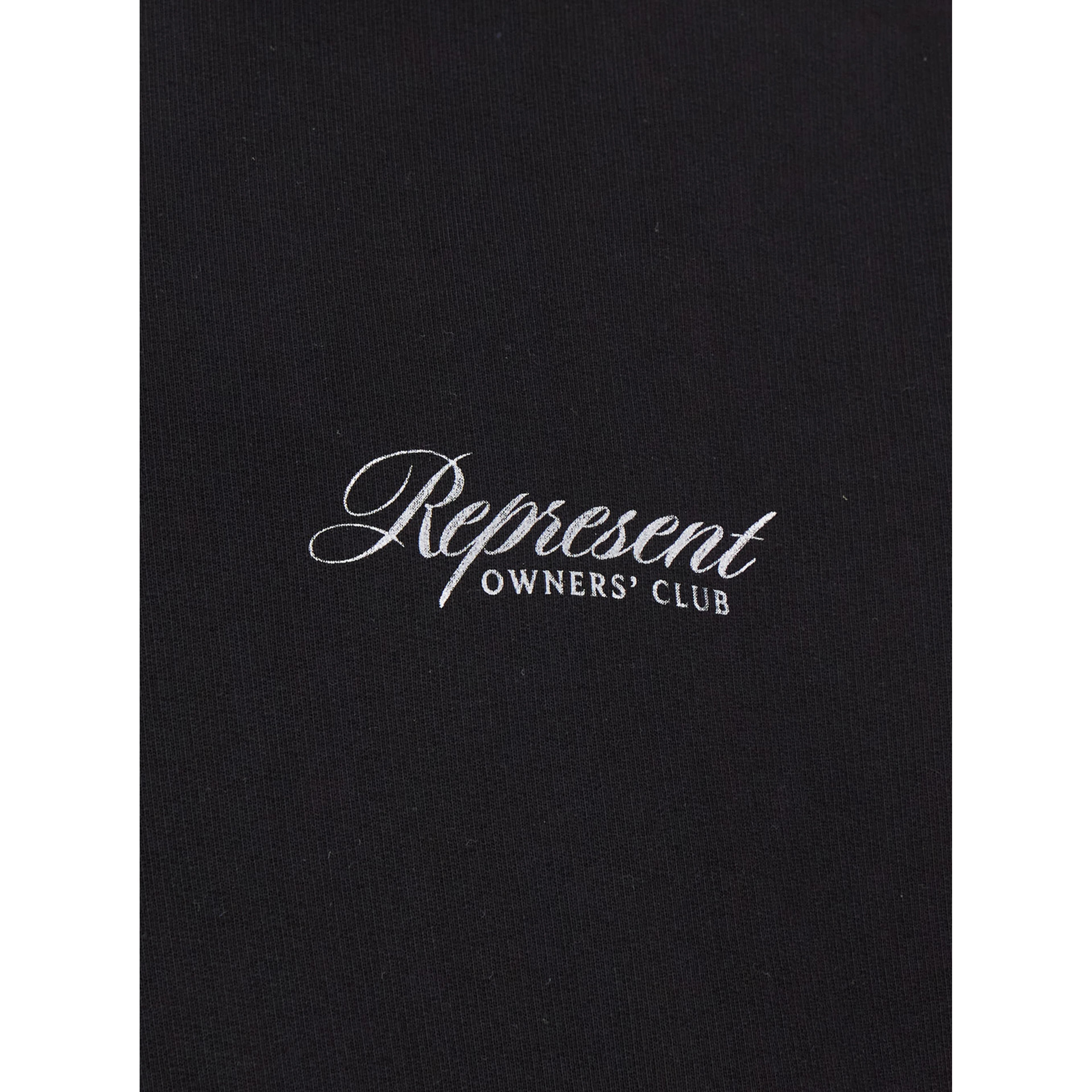 Black Hoodie with Front and Back Logo Print in Cotton Man