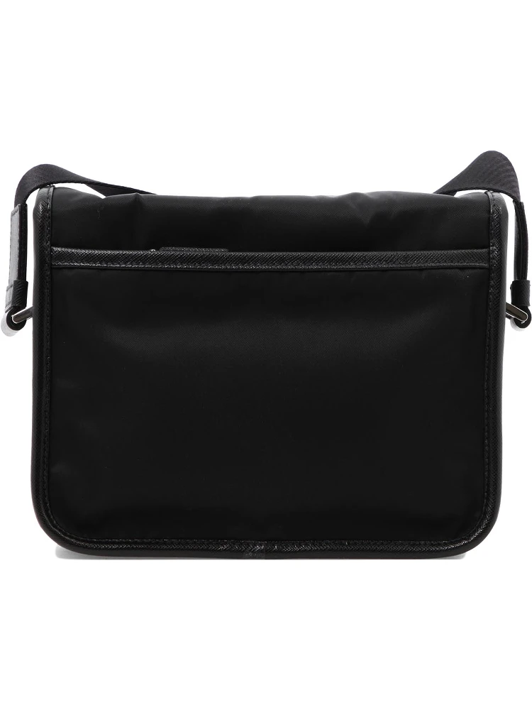 Crossbody bag in Re-Nylon and Saffiano leather alternative