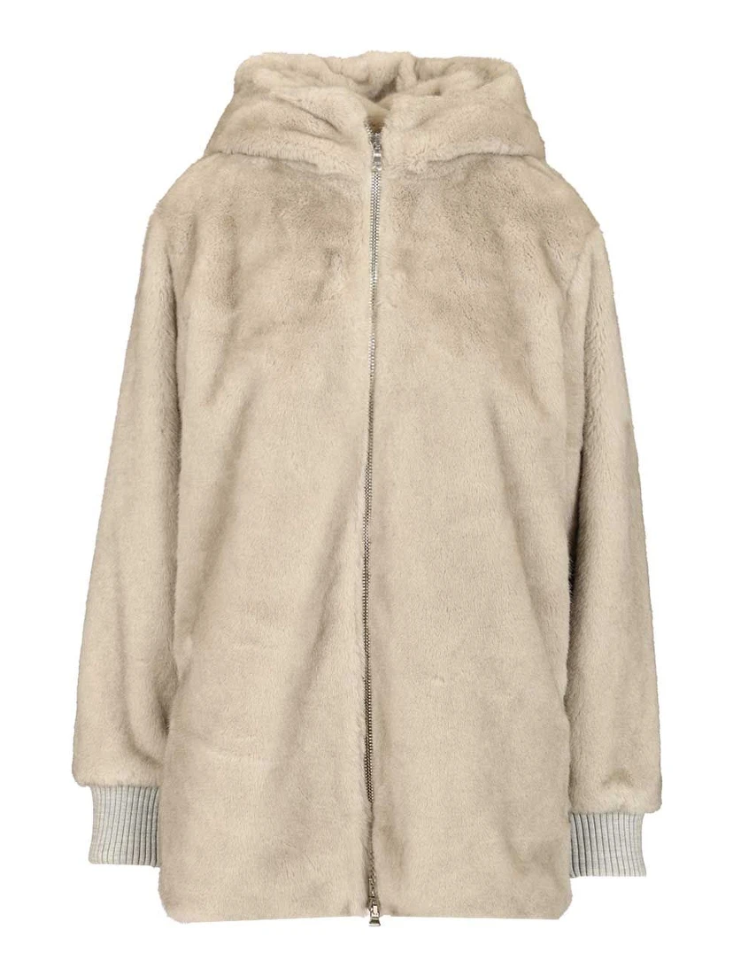 Eco fur blouson jacket