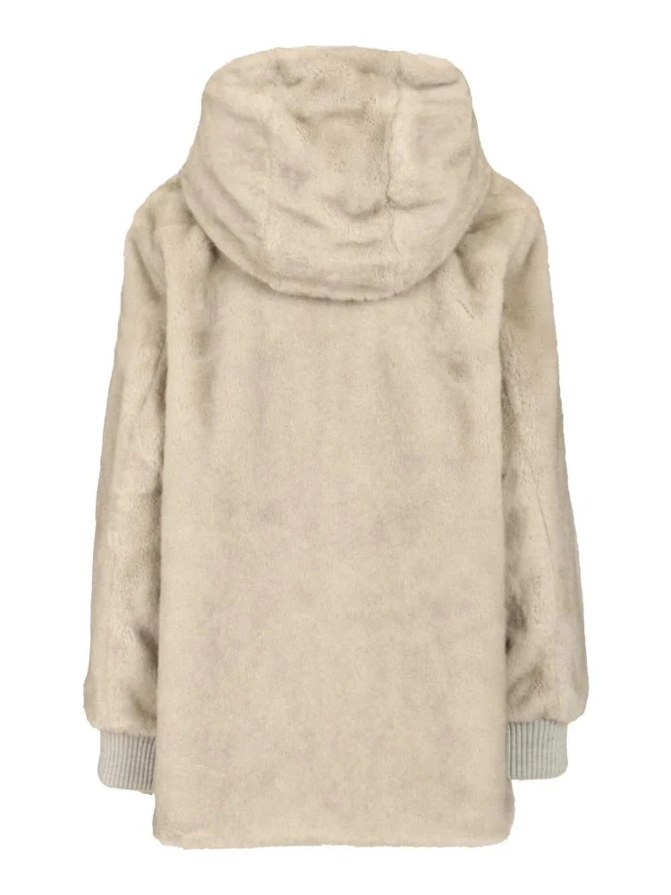 Eco fur blouson jacket alternative