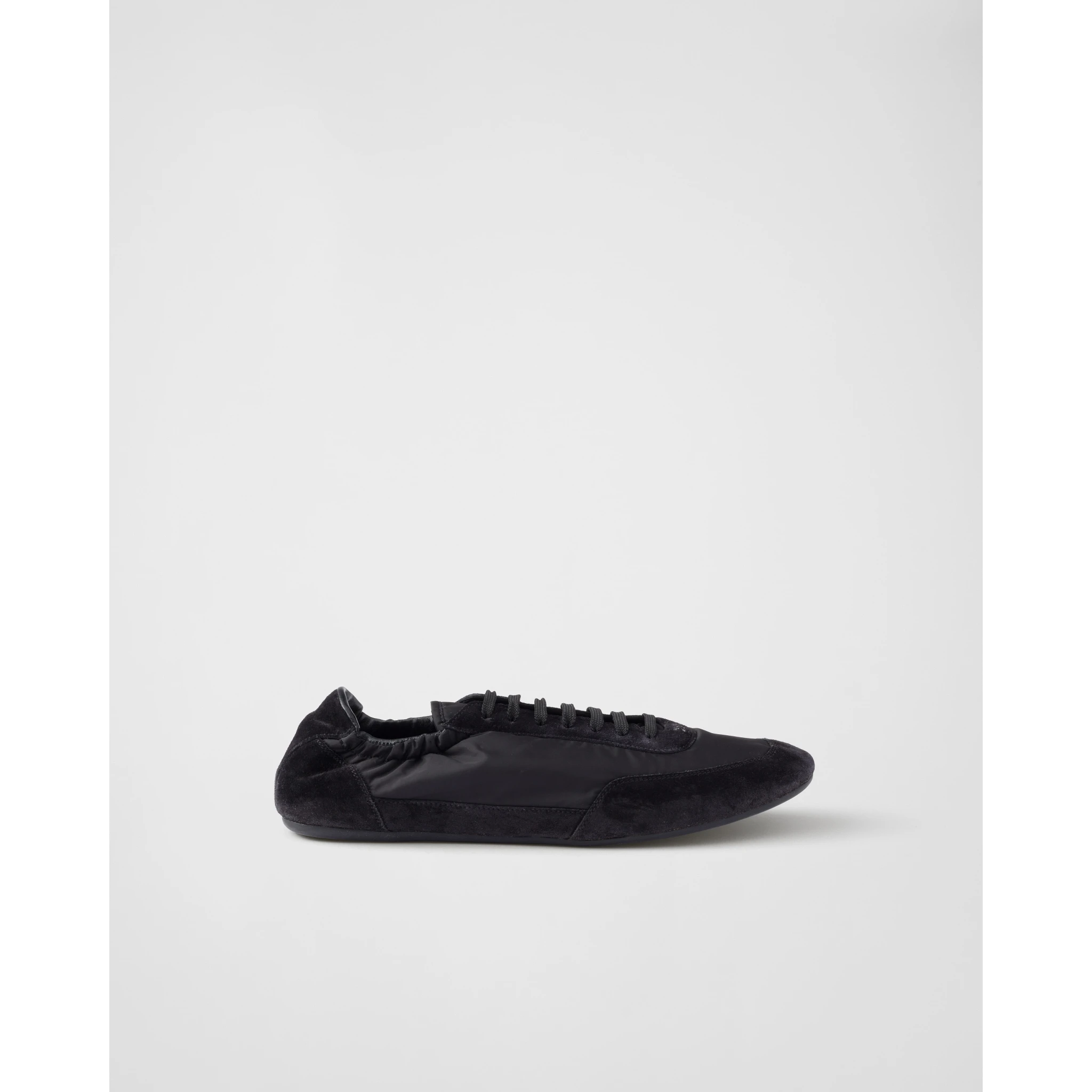 Collapse Re-Nylon suede sneakers