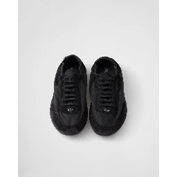 Collapse Re-Nylon suede sneakers