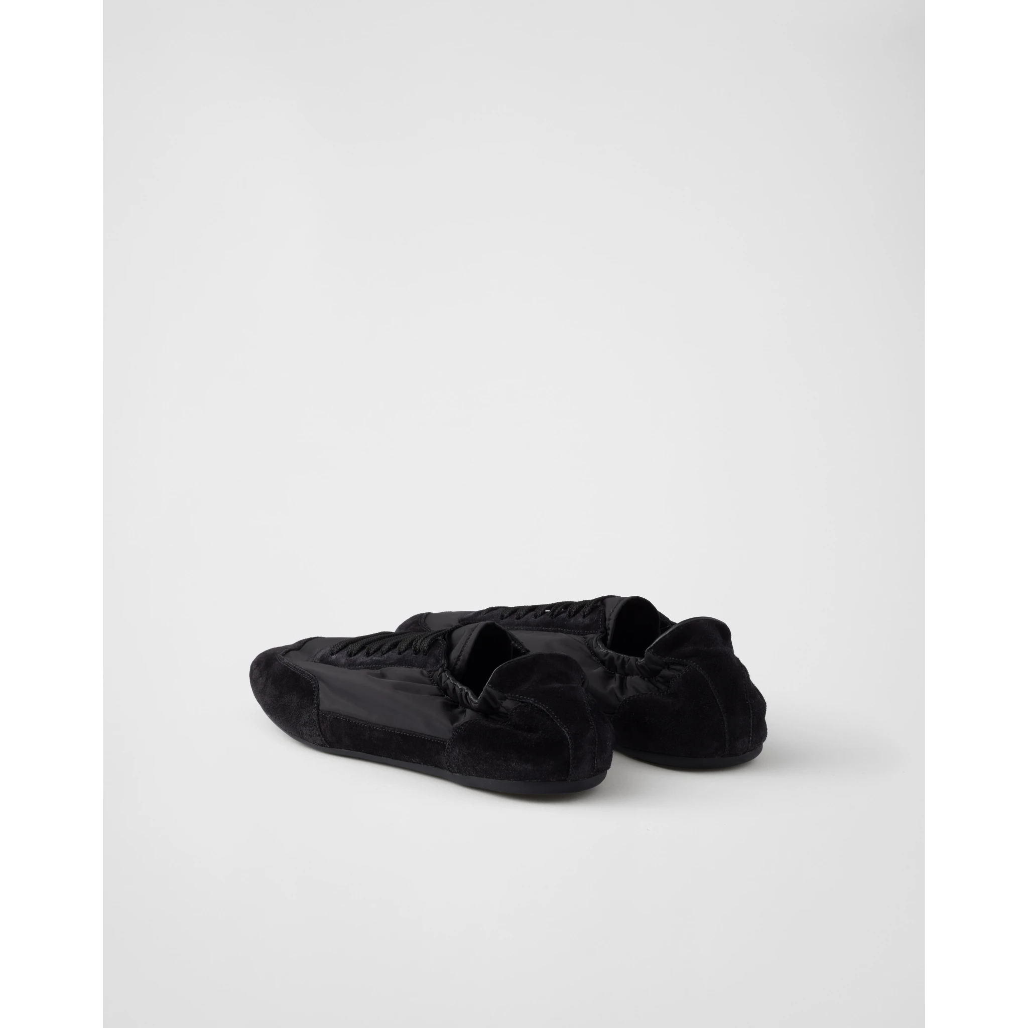 Collapse Re-Nylon suede sneakers