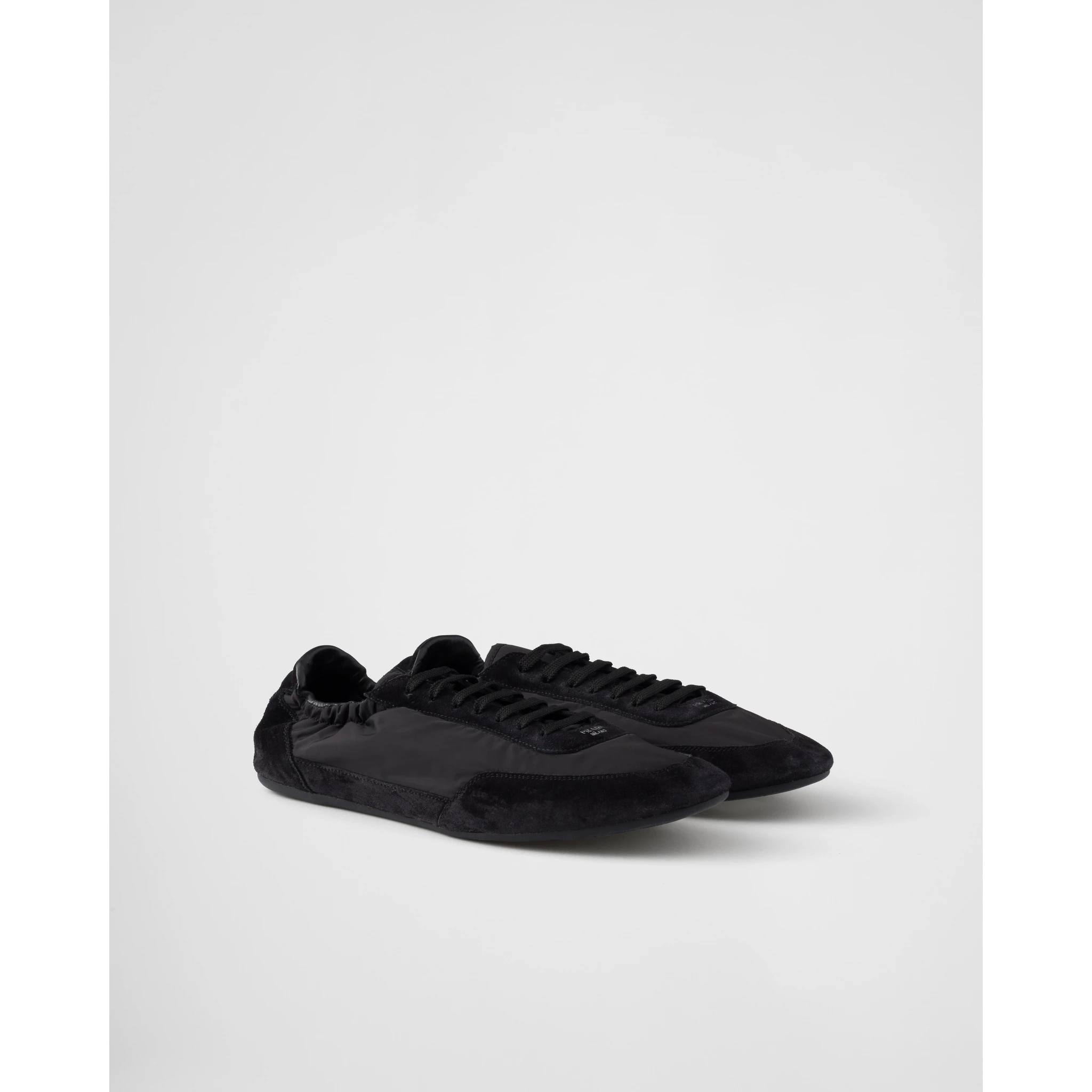 Collapse Re-Nylon suede sneakers