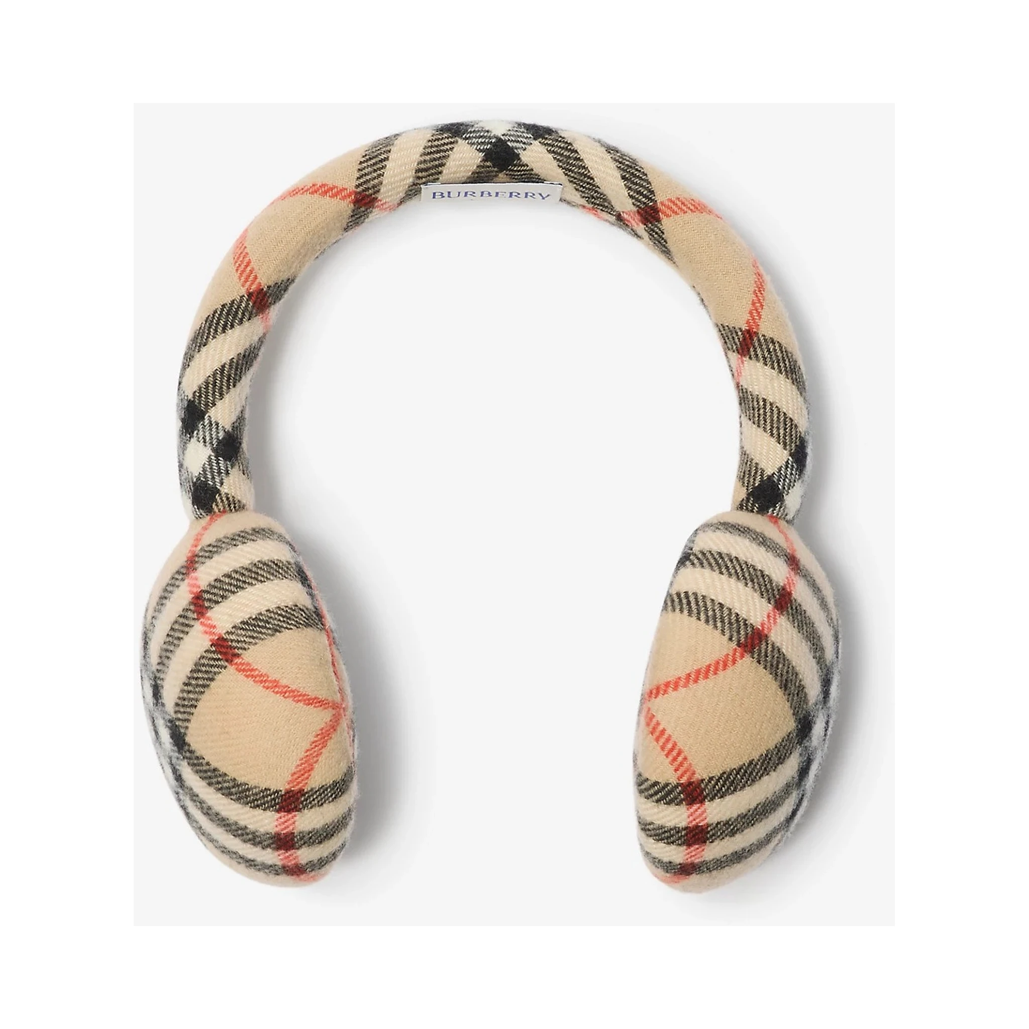 Wool and cashmere earcuff Check