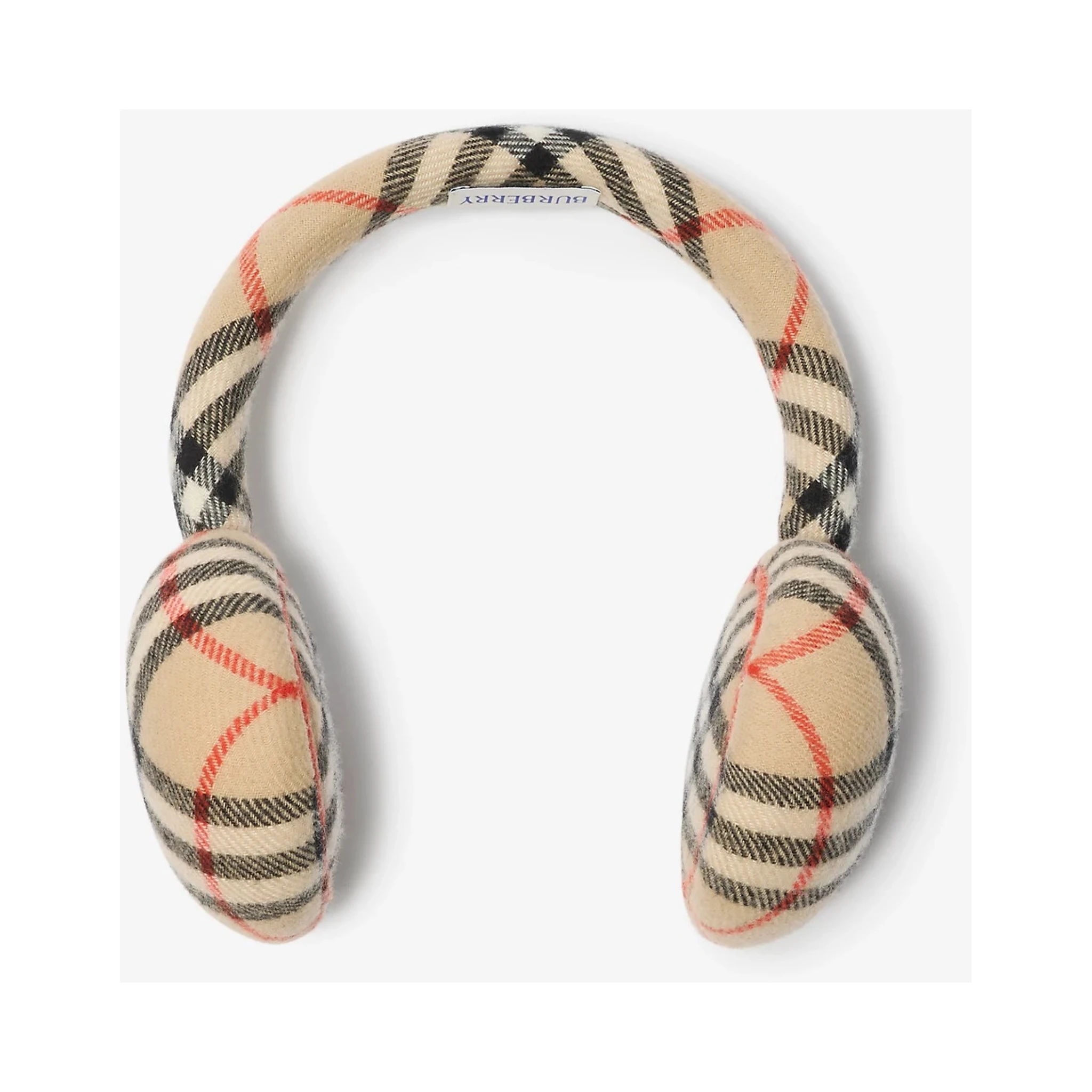 Wool and cashmere earcuff Check