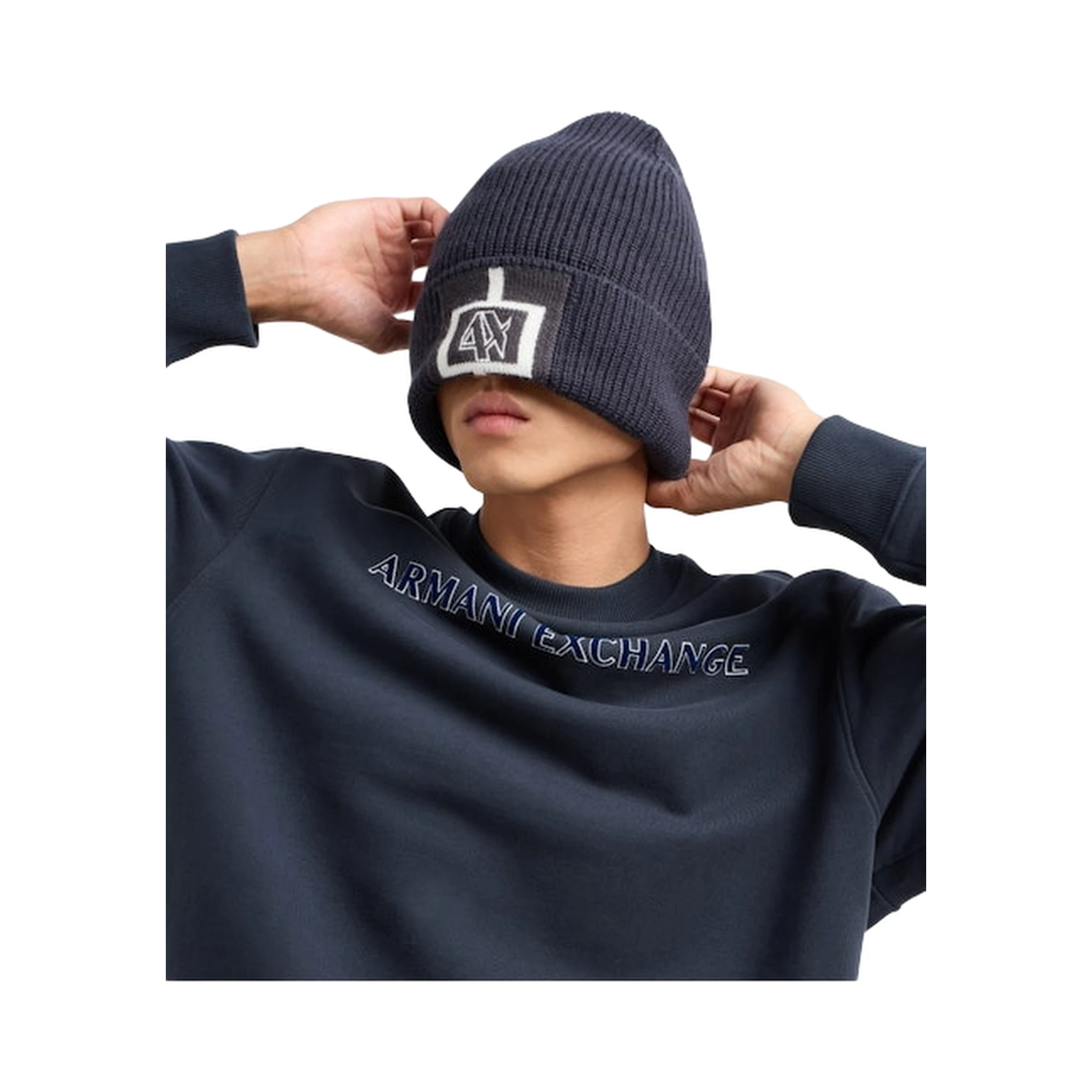 Navy blue crewneck sweatshirt