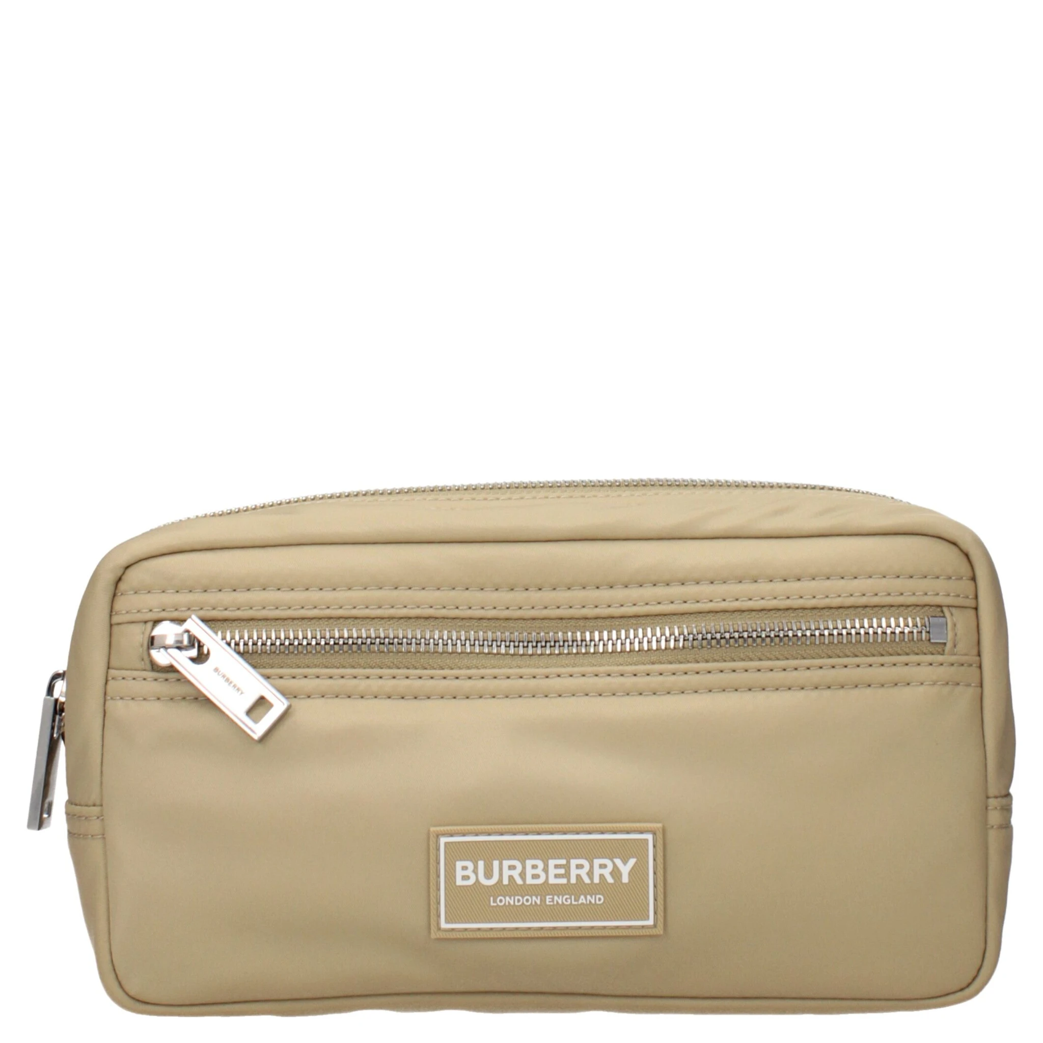 Beige Nylon Clutch Bag