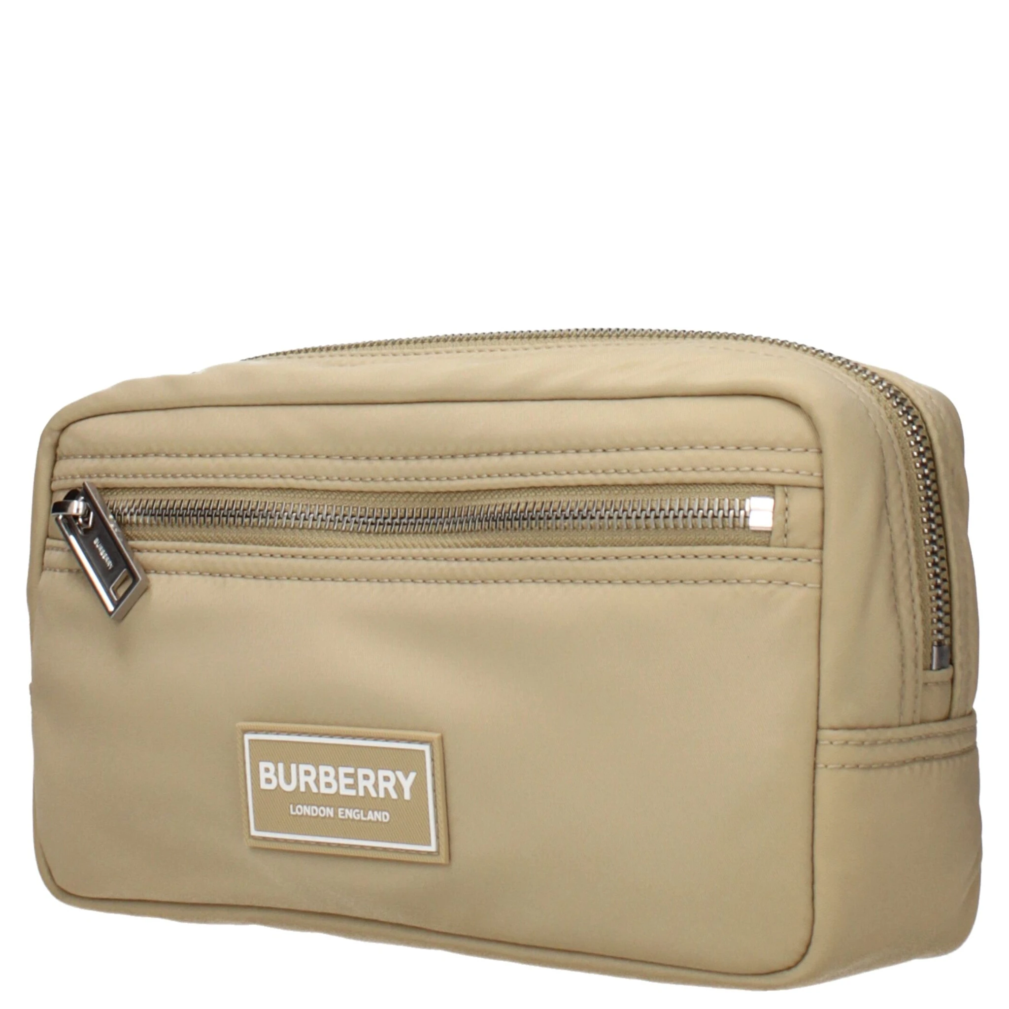 Beige Nylon Clutch Bag