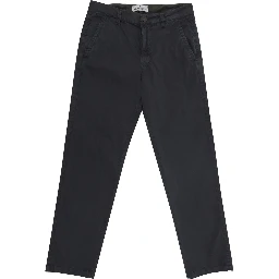 Black Pants with Logo Patch in Stretch Cotton Boy