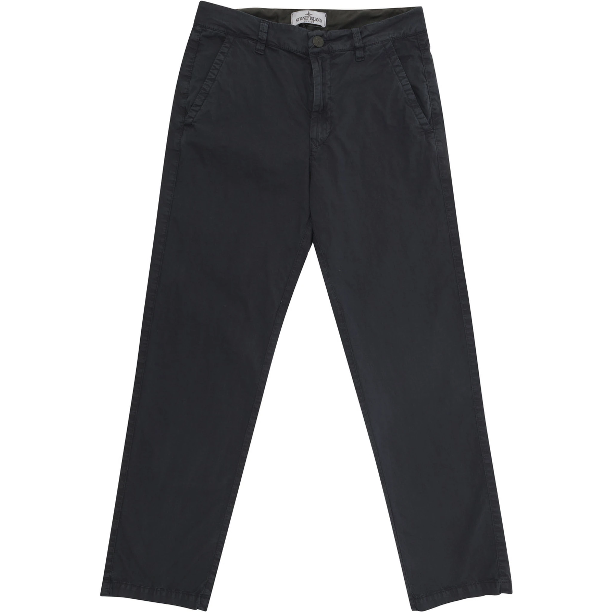 Black Pants with Logo Patch in Stretch Cotton Boy