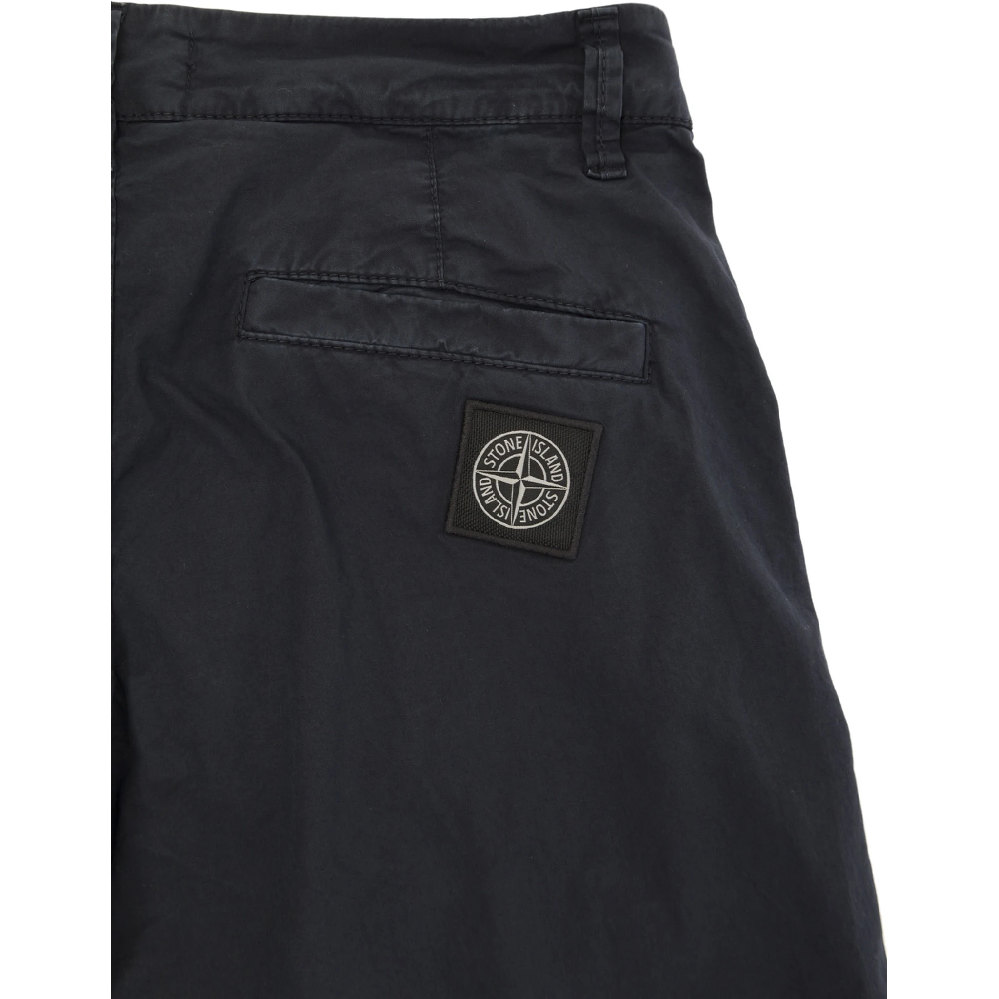 Black Pants with Logo Patch in Stretch Cotton Boy