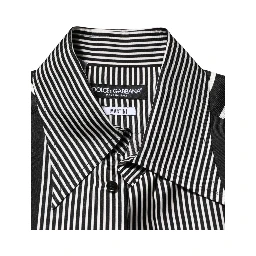 Black White Stripes Men MARTINI Dress Shirt