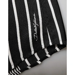 Black White Stripes Men MARTINI Dress Shirt