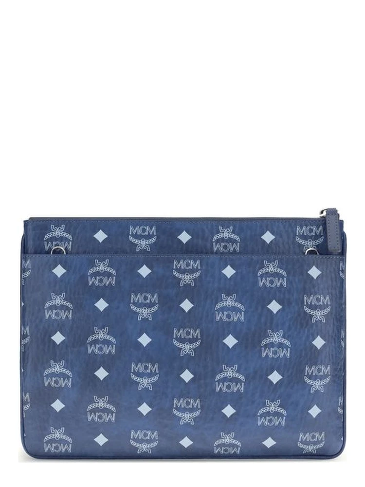 Blue Polyethylene Clutch Bag