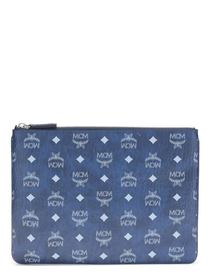 Blue Polyethylene Clutch Bag